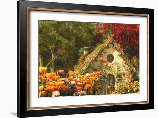 The Garden Cottage, 3D Computer Graphics-Atelier Sommerland-Framed Art Print