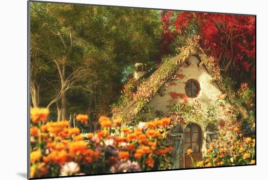The Garden Cottage, 3D Computer Graphics-Atelier Sommerland-Mounted Art Print