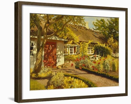 The Garden Cottage-Olaf Viggo Peter Langer-Framed Giclee Print