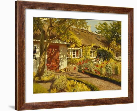 The Garden Cottage-Olaf Viggo Peter Langer-Framed Giclee Print