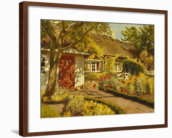 The Garden Cottage-Olaf Viggo Peter Langer-Framed Giclee Print