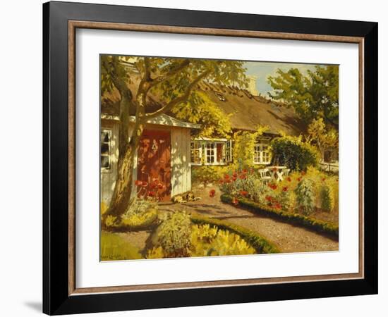 The Garden Cottage-Olaf Viggo Peter Langer-Framed Giclee Print