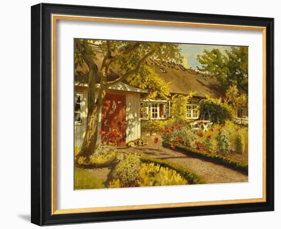 The Garden Cottage-Olaf Viggo Peter Langer-Framed Giclee Print