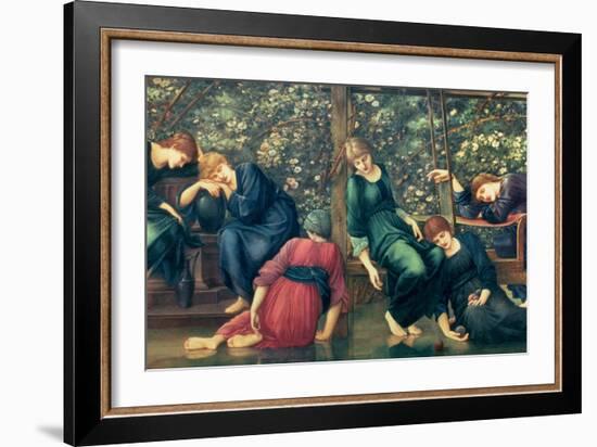 The Garden Court, from the Briar Rose Series, C.1894-Edward Burne-Jones-Framed Giclee Print