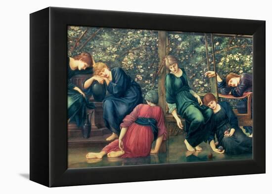 The Garden Court, from the Briar Rose Series, C.1894-Edward Burne-Jones-Framed Premier Image Canvas