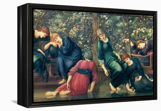 The Garden Court, from the Briar Rose Series, C.1894-Edward Burne-Jones-Framed Premier Image Canvas