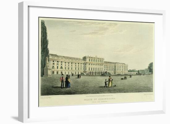 The Garden Facade of Schoenbrunn Castle in Vienna, Austria-null-Framed Giclee Print