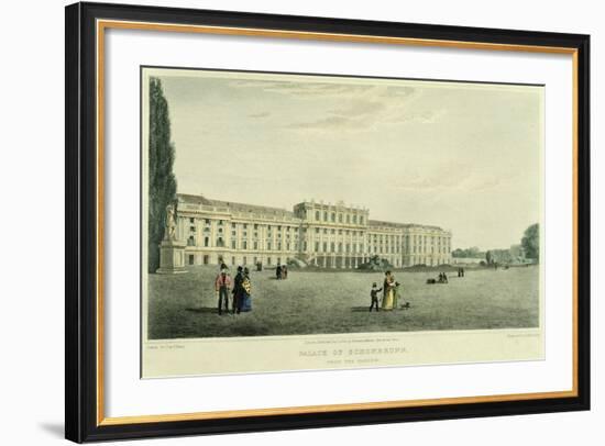 The Garden Facade of Schoenbrunn Castle in Vienna, Austria-null-Framed Giclee Print