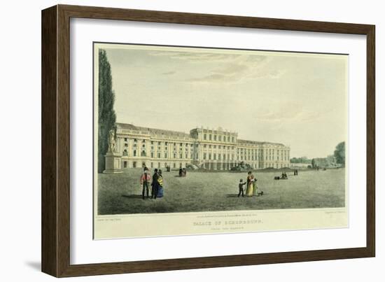 The Garden Facade of Schoenbrunn Castle in Vienna, Austria-null-Framed Giclee Print