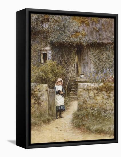 The Garden Gate-Helen Allingham-Framed Premier Image Canvas