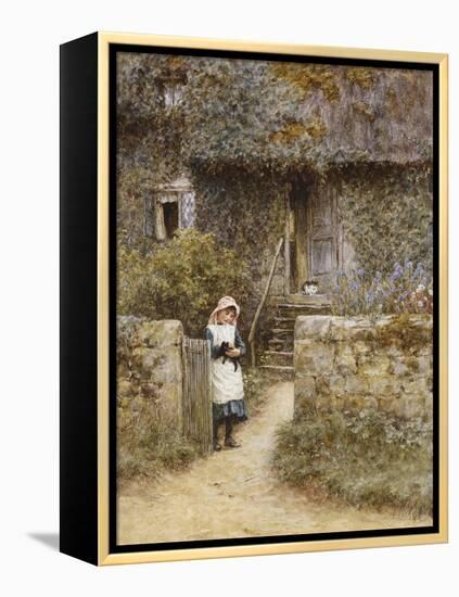The Garden Gate-Helen Allingham-Framed Premier Image Canvas
