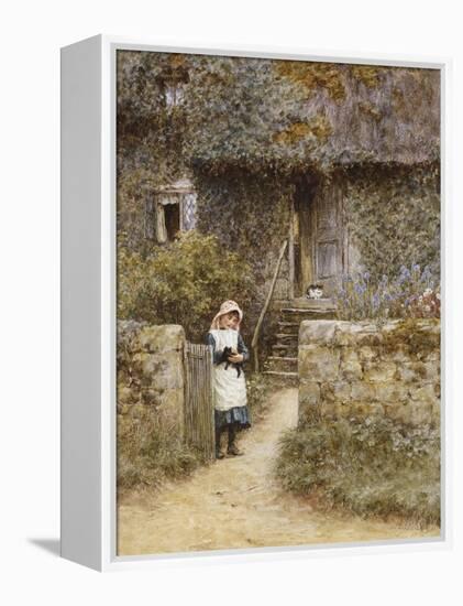 The Garden Gate-Helen Allingham-Framed Premier Image Canvas