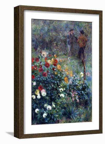 The Garden in the Rue Cortot, Montmartre - Pierre Auguste Renoir (1841-1919). Oil on Canvas, 1876.-Pierre Auguste Renoir-Framed Giclee Print