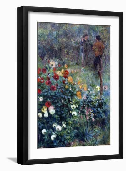 The Garden in the Rue Cortot, Montmartre - Pierre Auguste Renoir (1841-1919). Oil on Canvas, 1876.-Pierre Auguste Renoir-Framed Giclee Print