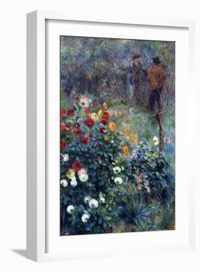 The Garden in the Rue Cortot, Montmartre - Pierre Auguste Renoir (1841-1919). Oil on Canvas, 1876.-Pierre Auguste Renoir-Framed Giclee Print