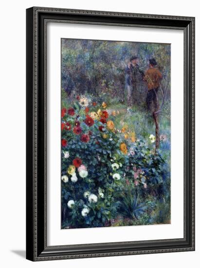 The Garden in the Rue Cortot, Montmartre - Pierre Auguste Renoir (1841-1919). Oil on Canvas, 1876.-Pierre Auguste Renoir-Framed Giclee Print