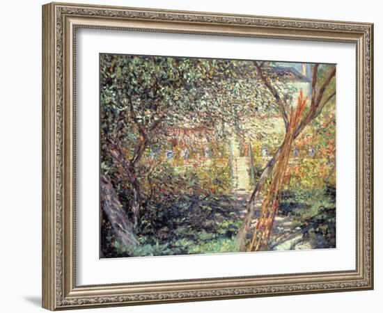 The Garden in Vétheuil, 1881-Claude Monet-Framed Giclee Print