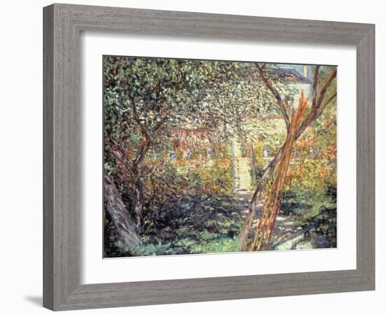 The Garden in Vétheuil, 1881-Claude Monet-Framed Giclee Print