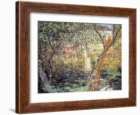 The Garden in Vétheuil, 1881-Claude Monet-Framed Giclee Print