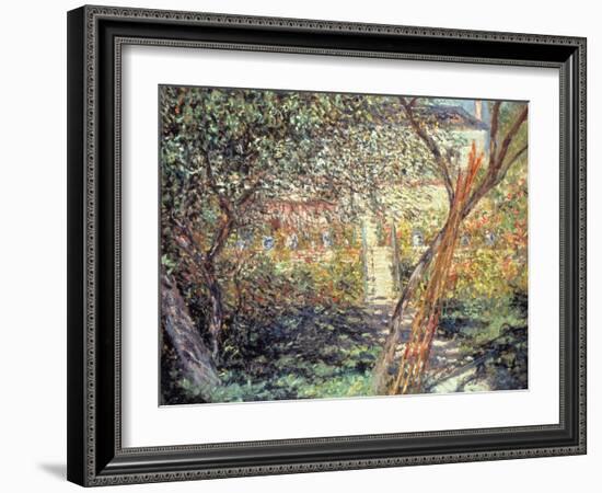 The Garden in Vétheuil, 1881-Claude Monet-Framed Giclee Print