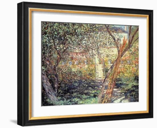 The Garden in Vétheuil, 1881-Claude Monet-Framed Giclee Print