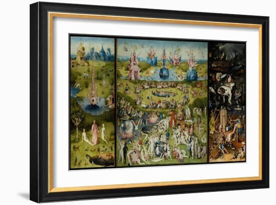 The Garden of Earthly Delights, 1490-1500-Hieronymus Bosch-Framed Giclee Print