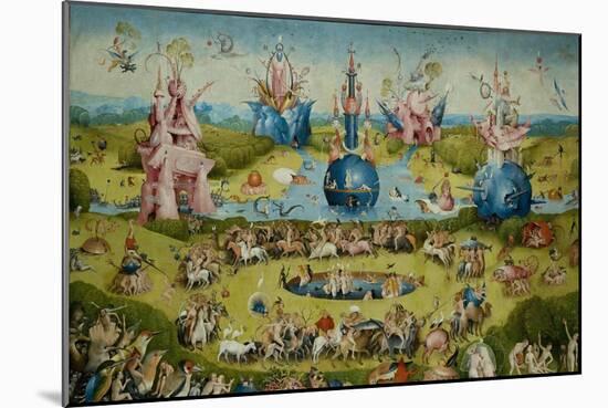 The Garden of Earthly Delights, 1490-1500-Hieronymus Bosch-Mounted Giclee Print