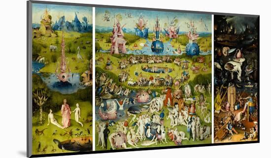 The Garden of Earthly Delights, 1490-1510-Hieronymus Bosch-Mounted Art Print