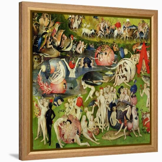 The Garden of Earthly Delights: Allegory of Luxury, Central Panel of Triptych, circa 1500-Hieronymus Bosch-Framed Premier Image Canvas