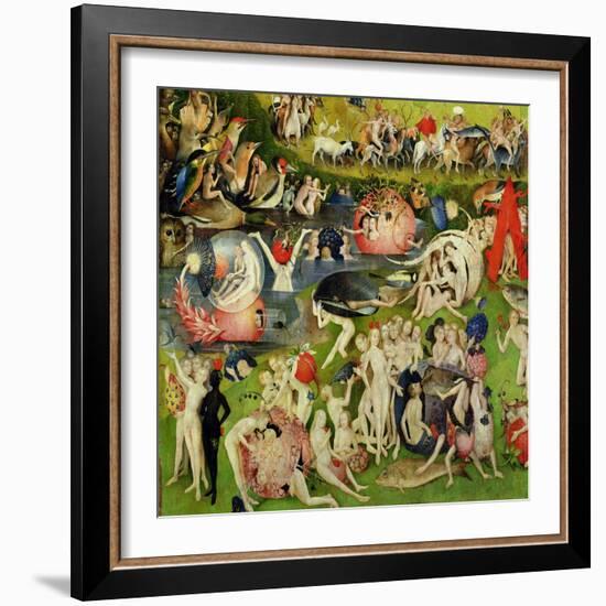 The Garden of Earthly Delights: Allegory of Luxury, Central Panel of Triptych, circa 1500-Hieronymus Bosch-Framed Giclee Print