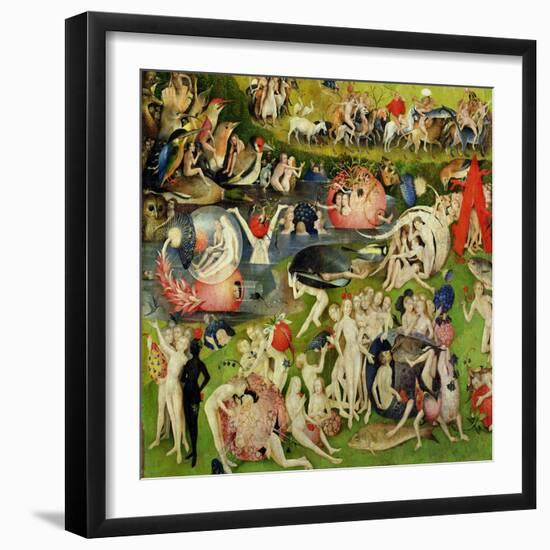 The Garden of Earthly Delights: Allegory of Luxury, Central Panel of Triptych, circa 1500-Hieronymus Bosch-Framed Giclee Print