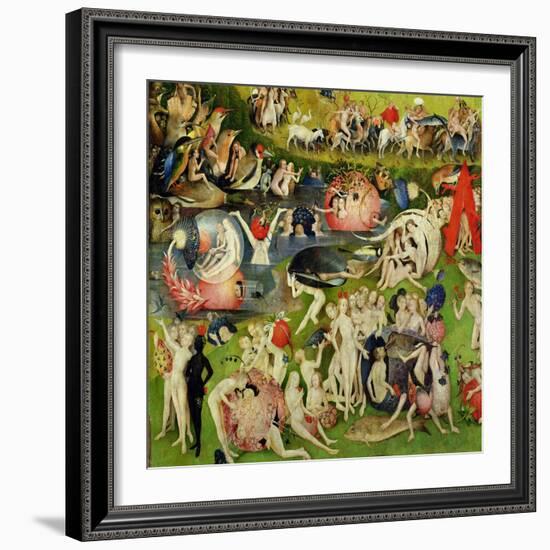 The Garden of Earthly Delights: Allegory of Luxury, Central Panel of Triptych, circa 1500-Hieronymus Bosch-Framed Giclee Print