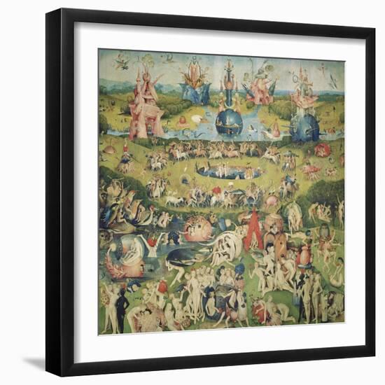 The Garden of Earthly Delights. Central Panel of Triptych-Hieronymus Bosch-Framed Giclee Print