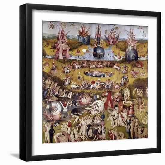 The Garden of Earthly Delights: Ecclesia's Paradise, 1503-1504, Dutch School-Hieronymus Bosch-Framed Giclee Print