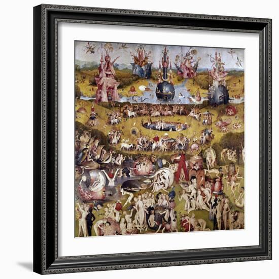 The Garden of Earthly Delights: Ecclesia's Paradise, 1503-1504, Dutch School-Hieronymus Bosch-Framed Giclee Print