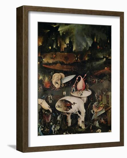 The Garden of Earthly Delights, Hell, Right Wing of Triptych, circa 1500-Hieronymus Bosch-Framed Giclee Print