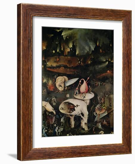 The Garden of Earthly Delights, Hell, Right Wing of Triptych, circa 1500-Hieronymus Bosch-Framed Giclee Print