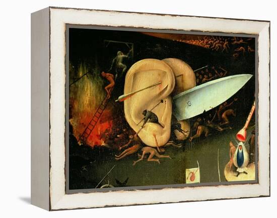 The Garden of Earthly Delights: Hell, Right Wing of Triptych, Detail of Ears with a Knife, c. 1500-Hieronymus Bosch-Framed Premier Image Canvas