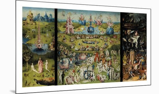 The Garden of Earthly Delights Triptych-Hieronymus Bosch-Mounted Premium Giclee Print