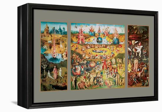 The Garden of Earthly Delights-Hieronymus Bosch-Framed Stretched Canvas