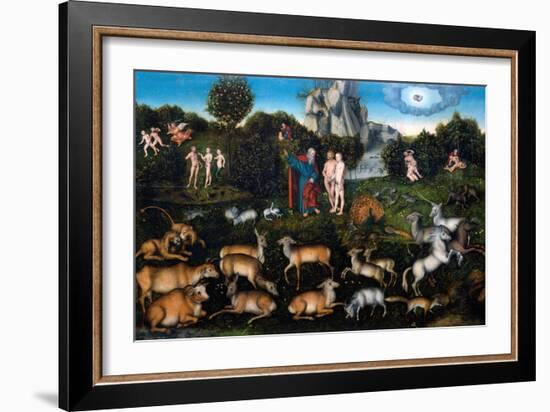 The Garden of Eden by Lucas Cranach the Elder-Lucas Cranach the E;der-Framed Giclee Print