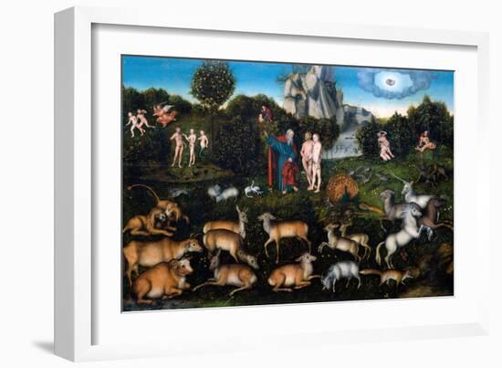 The Garden of Eden by Lucas Cranach the Elder-Lucas Cranach the E;der-Framed Giclee Print