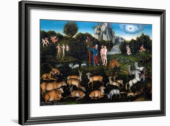 The Garden of Eden by Lucas Cranach the Elder-Lucas Cranach the E;der-Framed Giclee Print