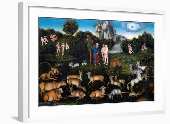 The Garden of Eden by Lucas Cranach the Elder-Lucas Cranach the E;der-Framed Giclee Print