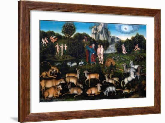 The Garden of Eden by Lucas Cranach the Elder-Lucas Cranach the E;der-Framed Giclee Print