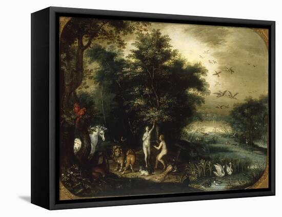The Garden of Eden-Jan Breugel the Elder-Framed Premier Image Canvas