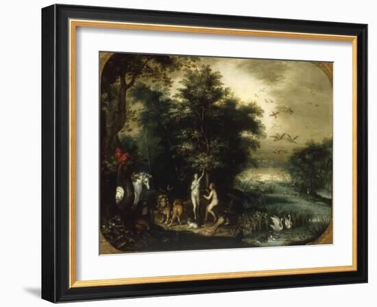 The Garden of Eden-Jan Breugel the Elder-Framed Giclee Print