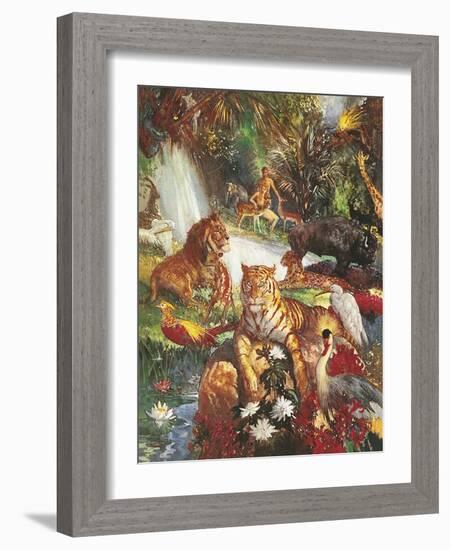 The Garden of Eden-John Millar Watt-Framed Giclee Print