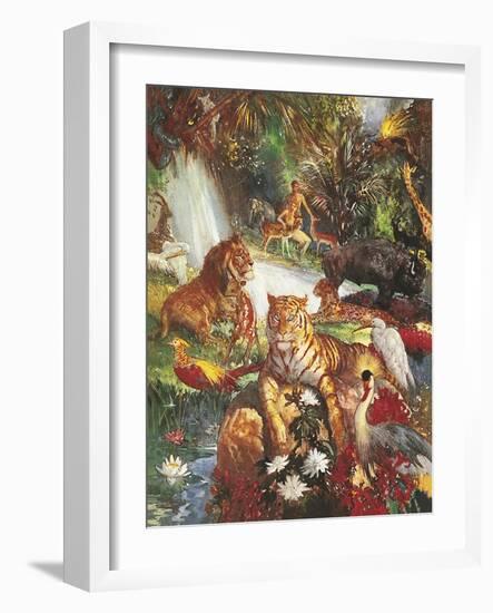 The Garden of Eden-John Millar Watt-Framed Giclee Print