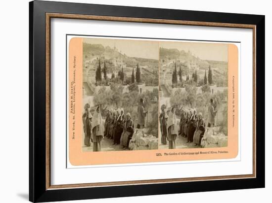 The Garden of Gethsemane and the Mount of Olives, Palestine, 1898-BW Kilburn-Framed Giclee Print